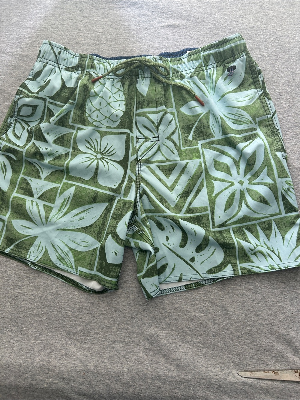 COVA Tropical Olive Green Men's Board Shorts
